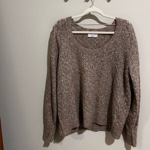 Old Navy Taupe Crew Neck Sweater